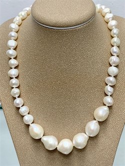 *Ожерелье р.40 д.7*8 д.11*11,5 Белый Жемчуг Барокко арт. 810800800515.040-361 - фото 253320