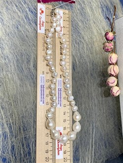 *Ожерелье р.40 д.7*8 д.11*11,5 Белый Жемчуг Барокко арт. 810800800515.040-361 - фото 253323