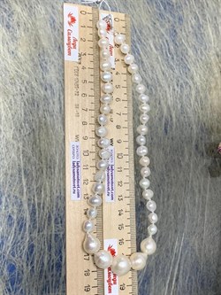 *Ожерелье р.40 д.7*8 д.10*10,5 Белый Жемчуг Барокко арт. 810800800514.040-347 - фото 253333