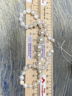 *Ожерелье р.40 д.7*8 д.10*10,5 Белый Жемчуг Барокко арт. 810800800514.040-347 - фото 253335