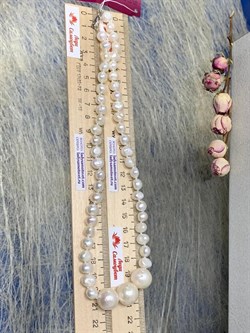 *Ожерелье р.45 д.7*8 д.1315 Белый Жемчуг Барокко арт. 810800800512.045-231 - фото 253341