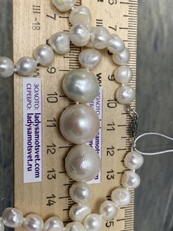 *Ожерелье р.40 д.7*8 д.10*11,5 Белый Жемчуг Барокко арт. 810800800512.040-217 - фото 253345
