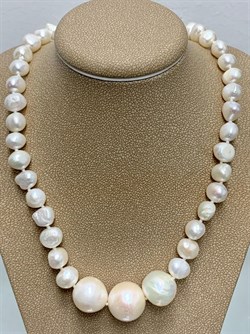 *Ожерелье р.40 д.7*8 д.10*11,5 Белый Жемчуг Барокко арт. 810800800512.040-217 - фото 253348