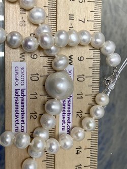 *Ожерелье р.40 д.7,5*14,5 Белый Жемчуг Барокко арт. 810800930506.040-788 - фото 253371 *Ожерелье р.40 д.7,5*14,5 Белый Жемчуг Барокко арт. 810800930506.040-788 - фото 253371