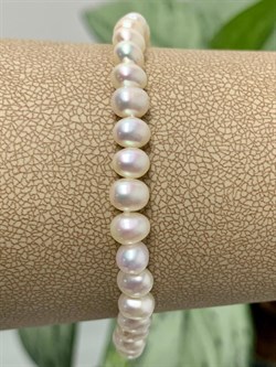 *Бусный Браслет р.17 д.4*5 Белый Жемчуг арт. 510536190002.170-828 - фото 253374 *Бусный Браслет р.17 д.4*5 Белый Жемчуг арт. 510536190002.170-828 - фото 253374