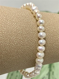 *Бусный Браслет р.17 д.4*5 Белый Жемчуг арт. 510536190002.170-828 - фото 253376 *Бусный Браслет р.17 д.4*5 Белый Жемчуг арт. 510536190002.170-828 - фото 253376