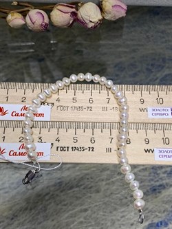 *Бусный Браслет р.17 д.4*5 Белый Жемчуг арт. 510536190002.170-828 - фото 253385 *Бусный Браслет р.17 д.4*5 Белый Жемчуг арт. 510536190002.170-828 - фото 253385