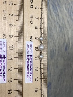 *Браслет р.19 д.4*5 д.5,5*6 Белый Жемчуг арт. 5.U003.d.f-583 Вес 2,37 г - фото 253543 *Браслет р.19 д.4*5 д.5,5*6 Белый Жемчуг арт. 5.U003.d.f-583 Вес 2,37 г - фото 253543