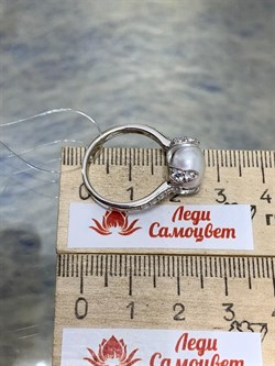 *Кольцо р.17,5 Белый Жемчуг арт. PI-R02898-X-W-PN-X-W-816 вес 4,06 г - фото 253656 *Кольцо р.17,5 Белый Жемчуг арт. PI-R02898-X-W-PN-X-W-816 вес 4,06 г - фото 253656