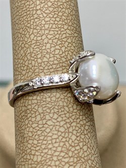 *Кольцо р.17,5 Белый Жемчуг арт. PI-R02898-X-W-PN-X-W-816 вес 4,06 г - фото 253659 *Кольцо р.17,5 Белый Жемчуг арт. PI-R02898-X-W-PN-X-W-816 вес 4,06 г - фото 253659