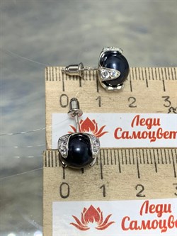 *Пусеты Черный Жемчуг арт. PI-E02898-X-W-PNB-X-W-795 вес 5,42 г - фото 253675 *Пусеты Черный Жемчуг арт. PI-E02898-X-W-PNB-X-W-795 вес 5,42 г - фото 253675