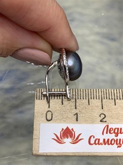 *Серьги Черный Жемчуг арт. PI-E00229-X-W-PNB-X-W-488 вес 6,88 г - фото 253679 *Серьги Черный Жемчуг арт. PI-E00229-X-W-PNB-X-W-488 вес 6,88 г - фото 253679