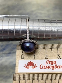 *Кольцо р.19 Черный Жемчуг арт. PI-R00229-X-W-PNB-X-W-044 вес 4,87 г - фото 253687 *Кольцо р.19 Черный Жемчуг арт. PI-R00229-X-W-PNB-X-W-044 вес 4,87 г - фото 253687