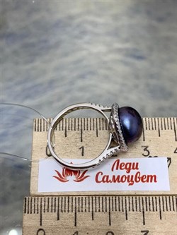 *Кольцо р.19 Черный Жемчуг арт. PI-R00229-X-W-PNB-X-W-044 вес 4,87 г - фото 253688 *Кольцо р.19 Черный Жемчуг арт. PI-R00229-X-W-PNB-X-W-044 вес 4,87 г - фото 253688