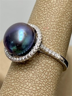 *Кольцо р.19 Черный Жемчуг арт. PI-R00229-X-W-PNB-X-W-044 вес 4,87 г - фото 253691 *Кольцо р.19 Черный Жемчуг арт. PI-R00229-X-W-PNB-X-W-044 вес 4,87 г - фото 253691