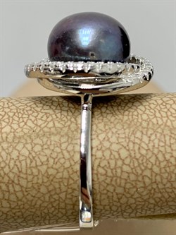 *Кольцо р.18 Черный Жемчуг арт. PI-R00785-X-W-PNB-X-W-793 вес 5,85 г - фото 253705 *Кольцо р.18 Черный Жемчуг арт. PI-R00785-X-W-PNB-X-W-793 вес 5,85 г - фото 253705