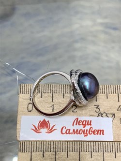 *Кольцо р.18 Черный Жемчуг арт. PI-R00785-X-W-PNB-X-W-793 вес 5,85 г - фото 253711 *Кольцо р.18 Черный Жемчуг арт. PI-R00785-X-W-PNB-X-W-793 вес 5,85 г - фото 253711