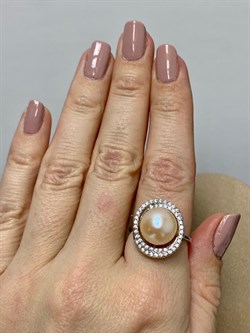 *Кольцо р.18 Розовый Жемчуг арт. PI-R00785-X-W-PNP-X-W-065 вес 5,45 г - фото 253725 *Кольцо р.18 Розовый Жемчуг арт. PI-R00785-X-W-PNP-X-W-065 вес 5,45 г - фото 253725