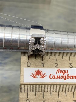 *Кольцо р.16,5 Фианит Микс Микро Вставки арт. MP-R30103-X-W-X-X-BW-182 вес 7,57г - фото 253781