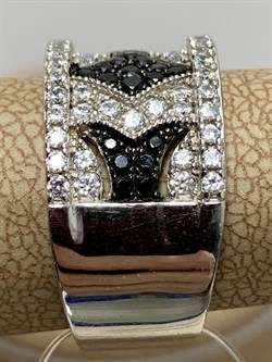 *Кольцо р.16,5 Фианит Микс Микро Вставки арт. MP-R30103-X-W-X-X-BW-182 вес 7,57г - фото 253784