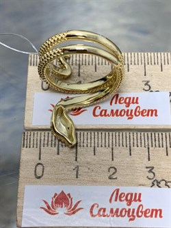 *Кольцо р.18 Фианит Змейка арт CZ-R03911-X-L-NCE-X-X-200 вес 7,46 г - фото 253820