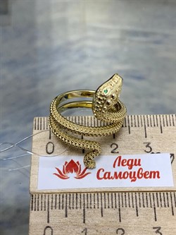 *Кольцо р.18 Фианит Змейка арт CZ-R03911-X-L-NCE-X-X-200 вес 7,46 г - фото 253821