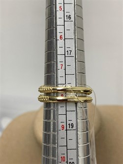 *Кольцо р.18 Фианит Змейка арт CZ-R03911-X-L-NCE-X-X-200 вес 7,46 г - фото 253824