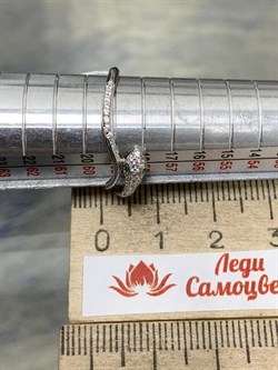 *Кольцо р.18 Фианит Змейка арт CZ-R01886-X-W-NCE-X-W-095 вес 1,53 г - фото 253840 *Кольцо р.18 Фианит Змейка арт CZ-R01886-X-W-NCE-X-W-095 вес 1,53 г - фото 253840