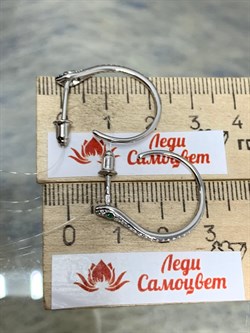 *Серьги Пусеты Фианит Змейки арт CZ-E01886-X-W-NCE-X-W-486 вес 2,41 г - фото 253870