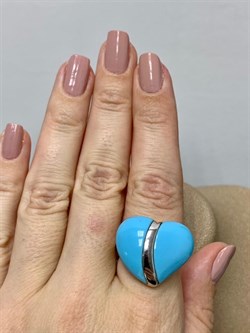 *Кольцо р.18 иск Бирюза арт. NS-R000273-X-W-T-X-X-913 вес 6,3 г - фото 253912