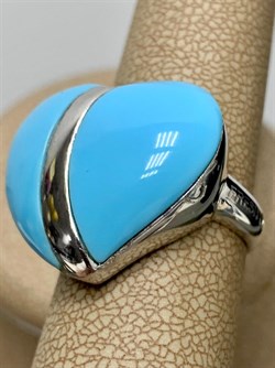 *Кольцо р.18 иск Бирюза арт. NS-R000273-X-W-T-X-X-913 вес 6,3 г - фото 253920