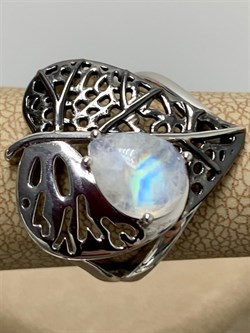 *Кольцо р.17 Адуляр арт. SM-R02902-X-WB-W-X-X-342 вес 5,42 г - фото 254070