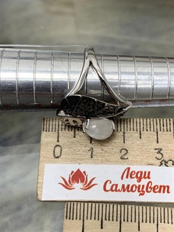 *Кольцо р.17 Адуляр арт. SM-R02902-X-WB-W-X-X-342 вес 5,42 г - фото 254072