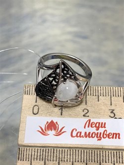 *Кольцо р.17,5 Адуляр арт. SM-R02902-X-WB-W-X-X-134 вес 5,08 г - фото 254083 *Кольцо р.17,5 Адуляр арт. SM-R02902-X-WB-W-X-X-134 вес 5,08 г - фото 254083