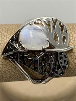 *Кольцо р.18 Адуляр арт. SM-R02902-X-WB-W-X-X-327 вес 4,97 г - фото 254088