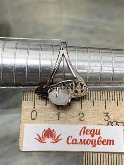 *Кольцо р.18 Адуляр арт. SM-R02902-X-WB-W-X-X-327 вес 4,97 г - фото 254091