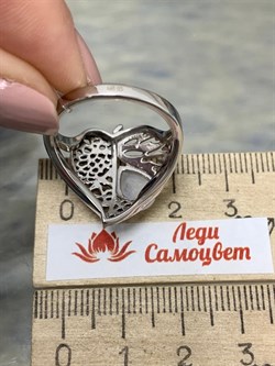 *Кольцо р.18 Адуляр арт. SM-R02902-X-WB-W-X-X-327 вес 4,97 г - фото 254092