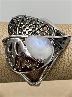 *Кольцо р.20 Адуляр арт. SM-R02902-X-WB-W-X-X-336 вес 5,75 г - фото 254108