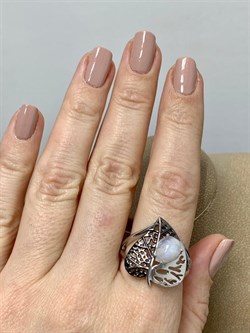 *Кольцо р.20 Адуляр арт. SM-R02902-X-WB-W-X-X-336 вес 5,75 г - фото 254109