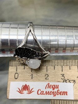 *Кольцо р.20 Адуляр арт. SM-R02902-X-WB-W-X-X-336 вес 5,75 г - фото 254111