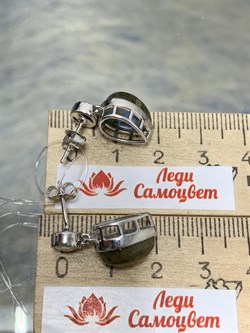 *Серьги Пусеты Лабрадор арт. SM-E00737-X-W-GR-X-X-461 вес 4,82 г - фото 254150 *Серьги Пусеты Лабрадор арт. SM-E00737-X-W-GR-X-X-461 вес 4,82 г - фото 254150