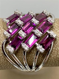 *Кольцо р.18 Родолит арт. SM-R02914-X-W-lil-X-W-156 вес 6,18 г - фото 254168 *Кольцо р.18 Родолит арт. SM-R02914-X-W-lil-X-W-156 вес 6,18 г - фото 254168