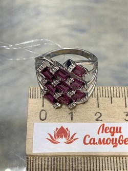 *Кольцо р.18 Родолит арт. SM-R02914-X-W-lil-X-W-156 вес 6,18 г - фото 254172 *Кольцо р.18 Родолит арт. SM-R02914-X-W-lil-X-W-156 вес 6,18 г - фото 254172