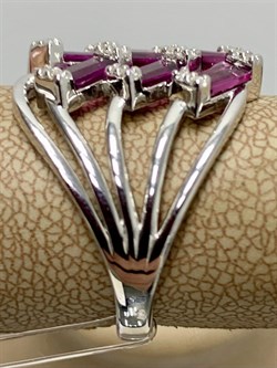 *Кольцо р.20 Родолит арт. SM-R02914-X-W-lil-X-W-997 вес 6,85 г - фото 254207