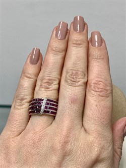 *Кольцо р.16,5 Родолит арт. SM-R02918-X-W-lil-X-W-872 вес 5,73 г - фото 254289 *Кольцо р.16,5 Родолит арт. SM-R02918-X-W-lil-X-W-872 вес 5,73 г - фото 254289