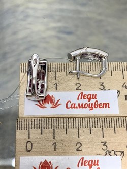 *Серьги Родолит арт. SM-E00743-X-W-lil-X-W-598 вес 5,95 г - фото 254335