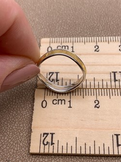 *Кольцо р.16,5 цв Белое и Лимонное арт. 01-4813-00-000-1121-54-285 Вес 1,8 г - фото 254396