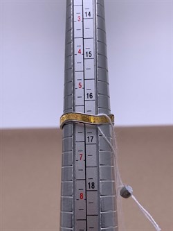 *Кольцо р.16,5 цв Белое и Лимонное арт. 01-4813-00-000-1121-54-285 Вес 1,8 г - фото 254402