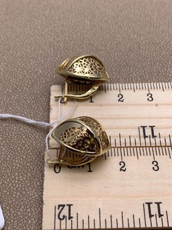 *Серьги цв Лимонное арт. 02-3591-00-000-1130-48-908 вес 4,99 г - фото 254406