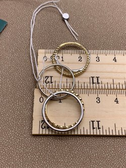 *Набор колец р.18 Белый Фианит цв Белое и Лимонное арт. 13-0008-00-401-1121-48-418 Вес 5,97 г - фото 254430